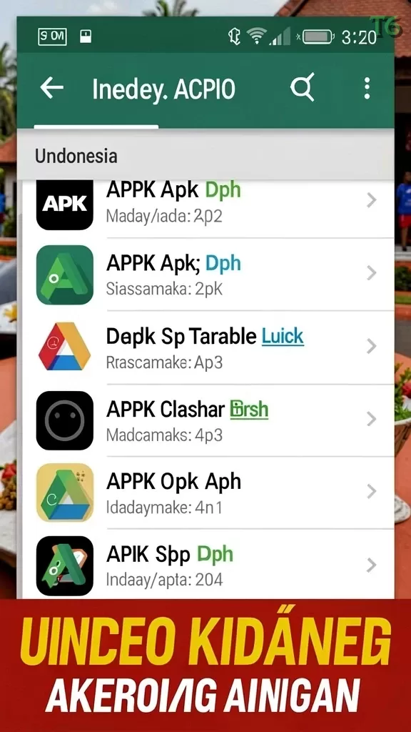 Cuplikan layar 88ID — menu navigasi